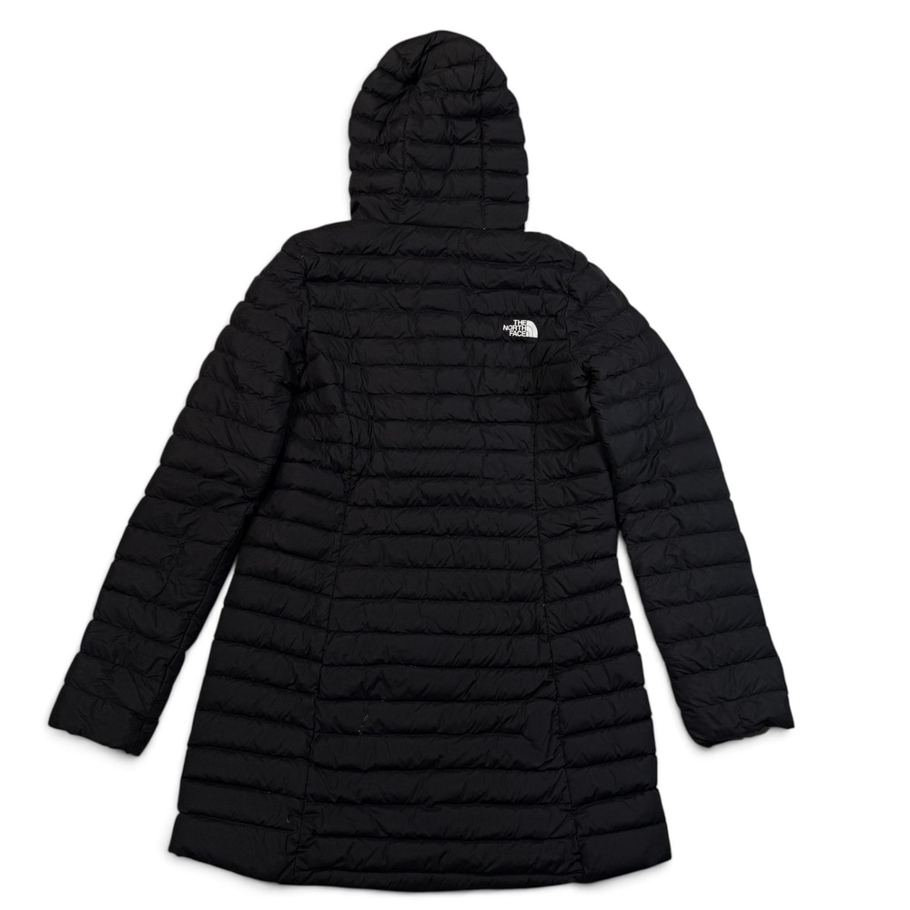 The North Face Belleview Stretch 700 Down Parka Women Medium Jacket Hood Black